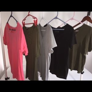 Back to school bundle; set of 5 shirts; pre owned